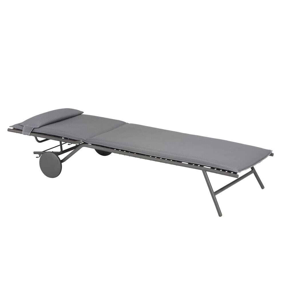 LAFUMA Liege Miami II Becomfort silver in Silver, Grau präsentiert im Onlineshop von KAQTU Design AG. Liegestuhl ist von LAFUMA