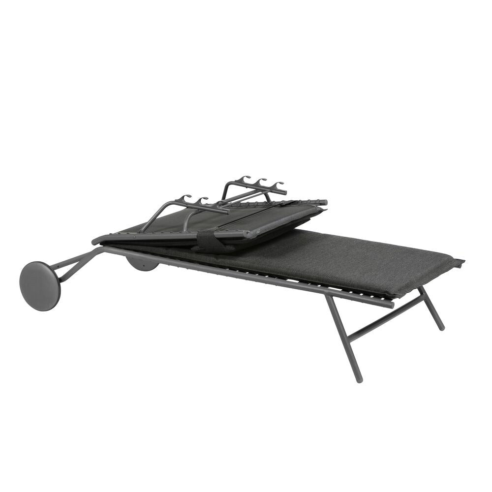 LAFUMA Liege Bayanne II Hedona onyx in Onyx, Schwarz präsentiert im Onlineshop von KAQTU Design AG. Liegestuhl ist von LAFUMA