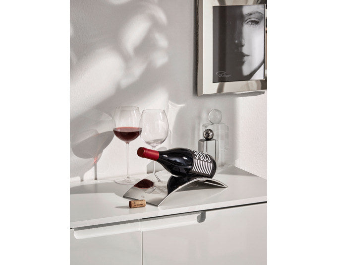 PHILIPPI Flaschenhalter Stand Inox 29x15x6 cm in Chrom, Silber präsentiert im Onlineshop von KAQTU Design AG. Weinregal ist von PHILIPPI