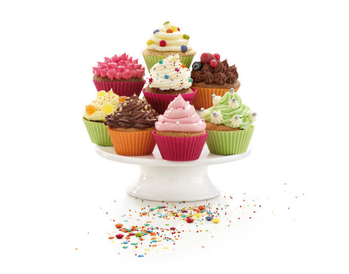 LÉKUÉ Muffinförmchen Silikon 12 Stück ø 7 cm assortiert in Assortiert präsentiert im Onlineshop von KAQTU Design AG. Muffinformen ist von LEKUE