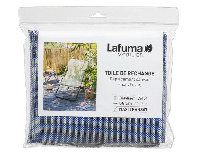 LAFUMA Ersatzbezug Maxi Transat Clip Batyline Bleu Océan II 58 cm in Ocean, Blau präsentiert im Onlineshop von KAQTU Design AG. Outdoor Zubehör ist von LAFUMA