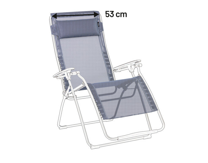 Ersatzbezugset für LAFUMA Futura XL Clip in der Farbe Bleu Océan II, ideal für Outdoor-Möbel und langlebigen Komfort.