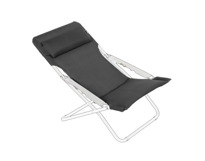 Ersatzbezugset für LAFUMA Transabed BeComfort in Dunkelgrau, ideal für Outdoor-Aktivitäten und komfortable Entspannung im Freien.