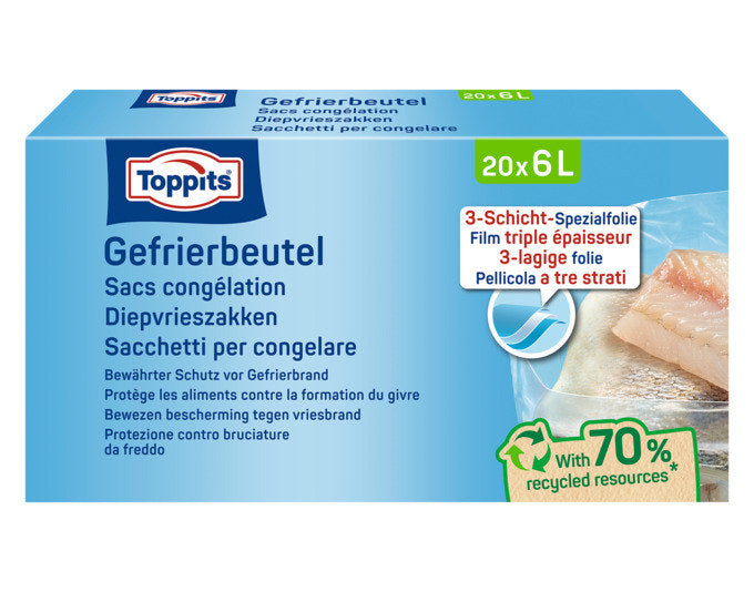 TOPPITS Gefrierbeutel 6 l in  präsentiert im Onlineshop von KAQTU Design AG. Folien + Beutel ist von TOPPITS