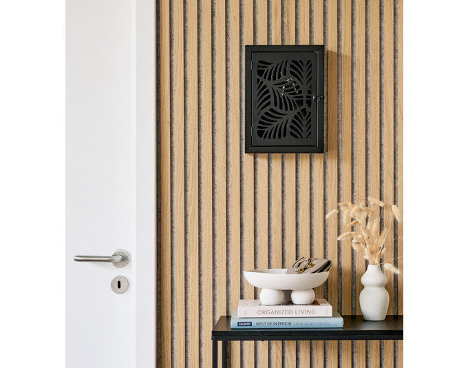 ZELLER Schlüsselkasten Leaves Metall schwarz 22x5x30 cm in Schwarz präsentiert im Onlineshop von KAQTU Design AG. Schlüsselkasten ist von ZELLER PRESENT