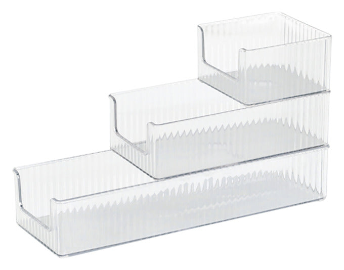 ZELLER Utensilien-Organizer Set 3-teilig Kunststoff transparent in  präsentiert im Onlineshop von KAQTU Design AG. Aufbewahrungsbehälter ist von ZELLER PRESENT