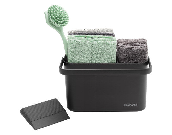 BRABANTIA Spülbecken Reinigungsset SinkSide dark grey 21.5x11.3x13.4 cm in Dark grey, Grau präsentiert im Onlineshop von KAQTU Design AG. Reinigung & Wäsche ist von BRABANTIA