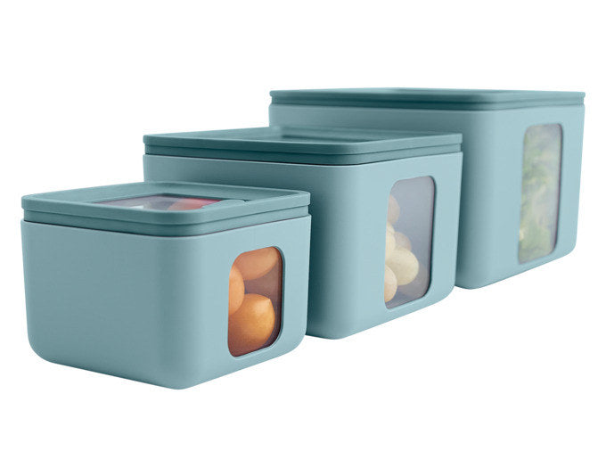 BLIM PLUS Vorratsdosen Set Quadro Combo XS-S-Mt teal PEEK BOX Collection in Teal, Grün präsentiert im Onlineshop von KAQTU Design AG. Vorratsbehältersets ist von BLIMPLUS