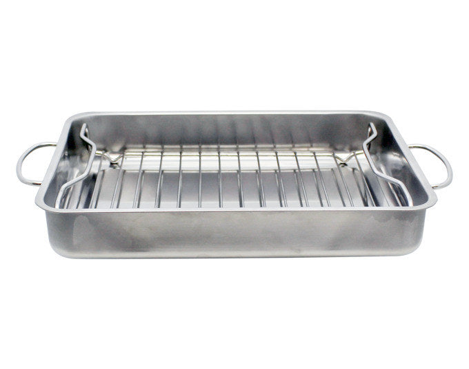 ELO Bräter Auflaufform Basic mit Dünst-/Grilleinsatz Edelstahl 34x24x5.5 cm in Silber präsentiert im Onlineshop von KAQTU Design AG. Bräter ist von ELO BASIC
