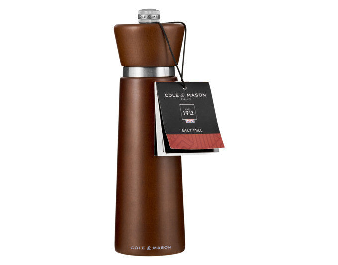 COLE&MASON Salzmühle Millbank Kastanie 18x5.5x5.5 cm in Holzoptik, Braun präsentiert im Onlineshop von KAQTU Design AG. Salz & Pfeffer ist von COLE & MASON