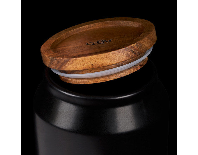 COLE&MASON Vorratsdose Hinxton Keramik mittel 11x11x17.2 cm in Schwarz, Grau präsentiert im Onlineshop von KAQTU Design AG. Vorratsbehälter ist von COLE & MASON