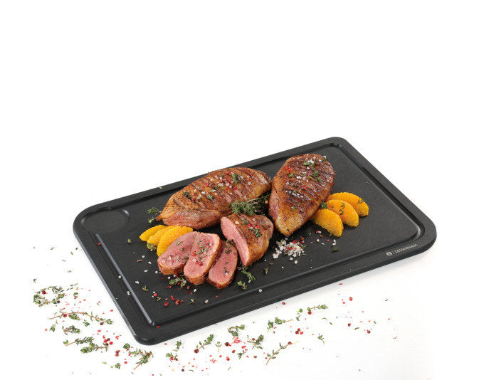ZASSENHAUS Tranchierbrett Comfort Plus 42x27.5x0.9 cm in Schwarz präsentiert im Onlineshop von KAQTU Design AG. Schneidbrett ist von ZASSENHAUS