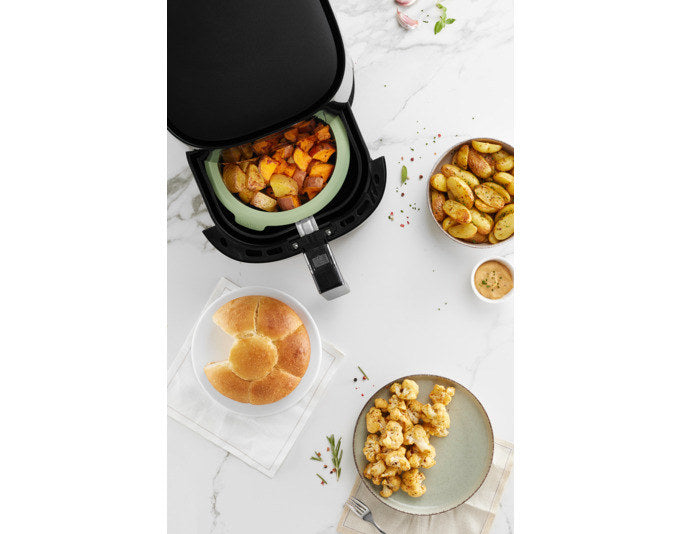 LÉKUÉ Silikonform für Heissluftfritteuse rund grün ø 15 cm in  präsentiert im Onlineshop von KAQTU Design AG. Kuchenformen ist von LEKUE