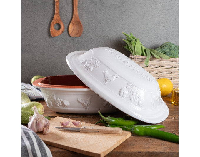 RÖMERTOPF Bräter Rustico 3.0 l 33.5x25x18 cm weiss in Weiss präsentiert im Onlineshop von KAQTU Design AG. Bräter ist von RÖMERTOPF