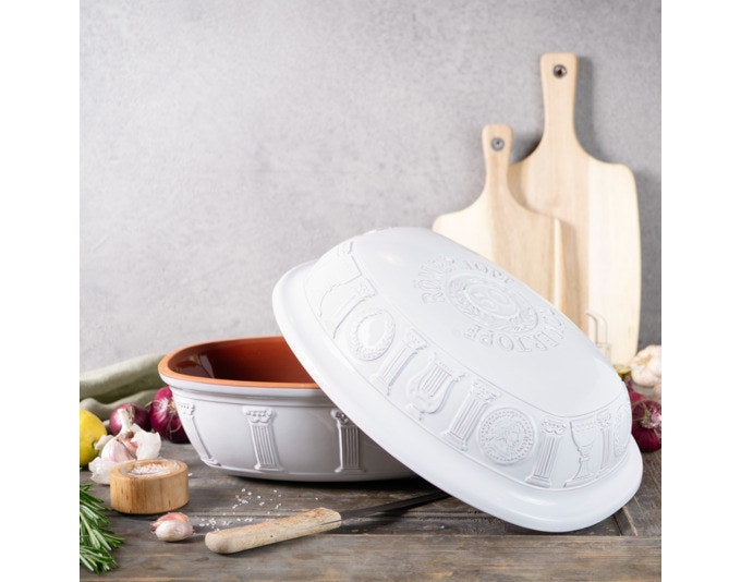 RÖMERTOPF Bräter 50 Jahre Jubiläum 5.0 l 38.5x28.5x19 cm weiss in Weiss präsentiert im Onlineshop von KAQTU Design AG. Bräter ist von RÖMERTOPF