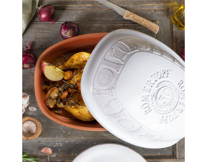 RÖMERTOPF Bräter 50 Jahre Jubiläum 5.0 l 38.5x28.5x19 cm weiss in Weiss präsentiert im Onlineshop von KAQTU Design AG. Bräter ist von RÖMERTOPF