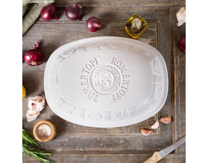 RÖMERTOPF Bräter 50 Jahre Jubiläum 5.0 l 38.5x28.5x19 cm weiss in Weiss präsentiert im Onlineshop von KAQTU Design AG. Bräter ist von RÖMERTOPF