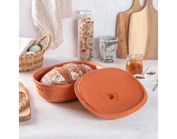 RÖMERTOPF Brottopf Medi oval 2.3 l 29.5x20.5x16.5 cm terracotta in Terracotta, Braun präsentiert im Onlineshop von KAQTU Design AG. Brotkorb ist von RÖMERTOPF