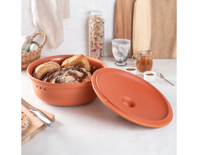 RÖMERTOPF Brottopf rund 4.5 l ø 30x18 cm terracotta in Terracotta, Braun präsentiert im Onlineshop von KAQTU Design AG. Brotkorb ist von RÖMERTOPF