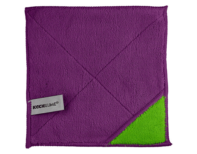 KOCHBLUME Microfasertuch 18x18 cm lila-limette in  präsentiert im Onlineshop von KAQTU Design AG. Reinigungsmittel ist von KOCHBLUME
