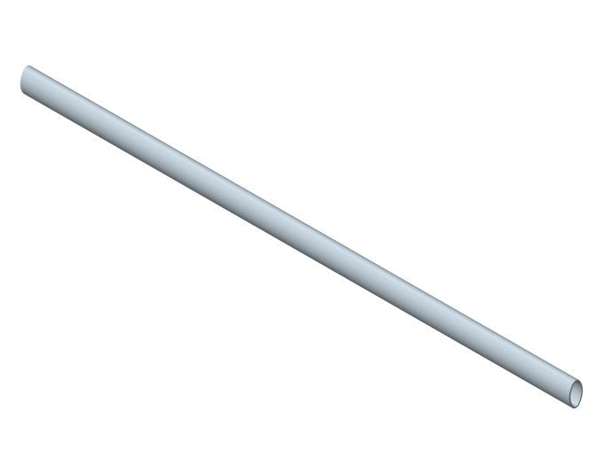 Verchromte Kleiderstange aus Metall, rund und glänzend, für die Montage in einem Konfektionsträger im Schranksystem.