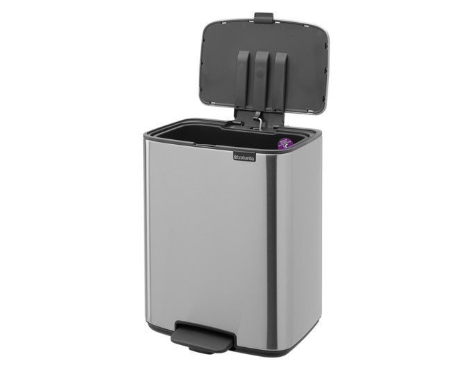 BRABANTIA Treteimer Bo matt steel FFP 12 l in  präsentiert im Onlineshop von KAQTU Design AG. Mülleimer ist von BRABANTIA
