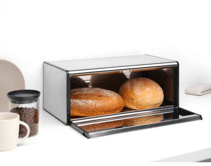 BRABANTIA Brotkasten matt steel 46.5x25x18.7 cm in  präsentiert im Onlineshop von KAQTU Design AG. Brotkorb ist von BRABANTIA