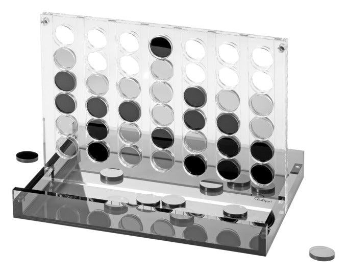 Elegantes Acrylspiel "Yap 4 gewinnt" von PHILIPPI, 29x23x3.5 cm, ideal für stilvolle Dekoration und unterhaltsame Spielabende.