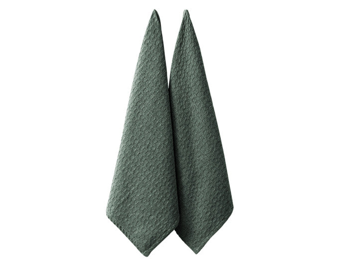 LADELLE Küchentuch Eco Recycled Leaf grün 50x70 cm 2 Stk. in  präsentiert im Onlineshop von KAQTU Design AG. Küchentuch ist von LADELLE