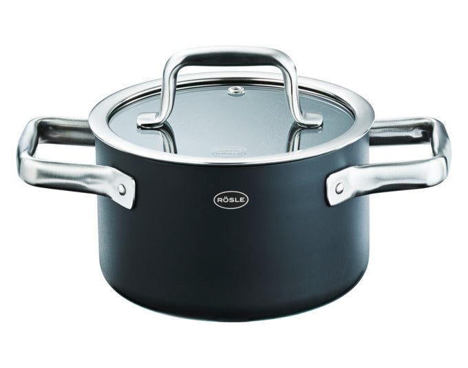 RÖSLE Kochtopf Ebonic ProNero ø 16 cm mit Deckel in  präsentiert im Onlineshop von KAQTU Design AG. Topf ist von RÖSLE