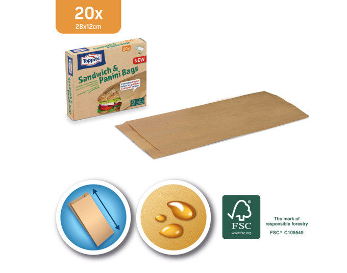 TOPPITS Sandwich & Paninibeutel 20 Stk. in  präsentiert im Onlineshop von KAQTU Design AG. Folien + Beutel ist von TOPPITS