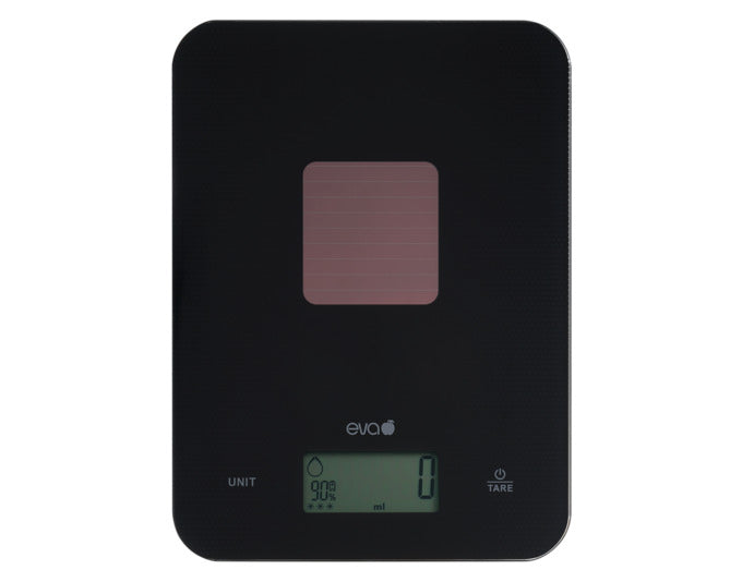 EVA Küchenwaage Solar digital Glas schwarz 15 kg/1 g 23x17x20 cm in  präsentiert im Onlineshop von KAQTU Design AG. Waage ist von EVA