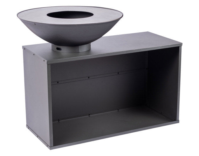 REDFIRE Feuerstelle Onyx Classic Table aus Stahl mit Abdeckung schwarz 80 cm in Schwarz präsentiert im Onlineshop von KAQTU Design AG. Feuerschale ist von REDFIRE