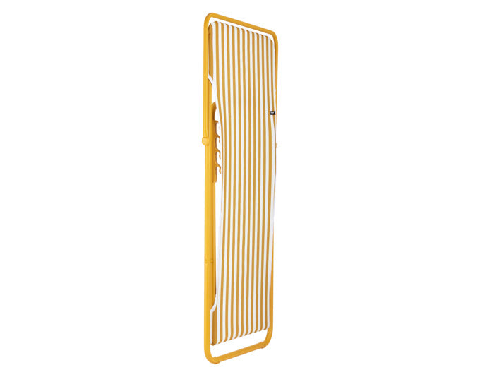 LAFUMA Maxi Transat Rayure miel Liegestuhl in stilvollem Design, ideal für entspannte Stunden im Garten oder auf der Terrasse.