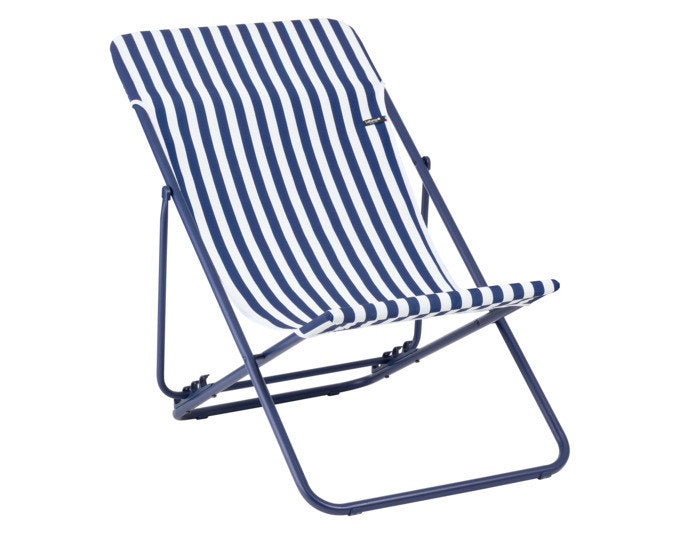 LAFUMA Sessel Maxi Transat Rayure indigo in Blau, Weiss präsentiert im Onlineshop von KAQTU Design AG. Liegestuhl ist von LAFUMA