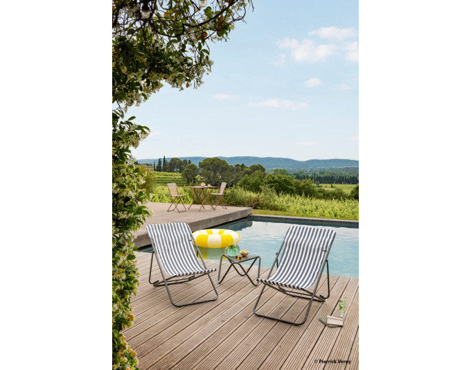 LAFUMA Sessel Maxi Transat Rayure terre in Braun, Weiss präsentiert im Onlineshop von KAQTU Design AG. Liegestuhl ist von LAFUMA