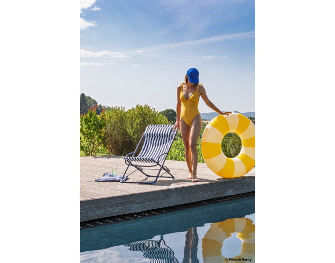 LAFUMA Sessel Transaswing Rayure indigo in Blau, 608 präsentiert im Onlineshop von KAQTU Design AG. Liegestuhl ist von LAFUMA