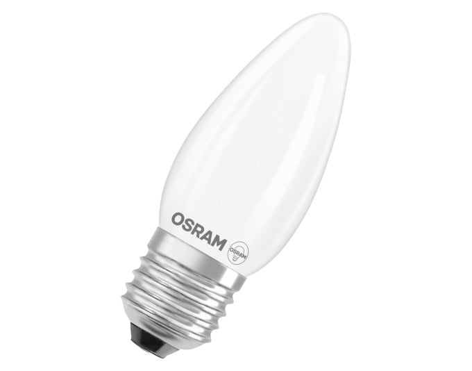 OSRAM LED-Lampe Retrofit Classic B E27 3.4W 470lm dimmable frosted Warm White in  präsentiert im Onlineshop von KAQTU Design AG. Leuchtmittel ist von OSRAM