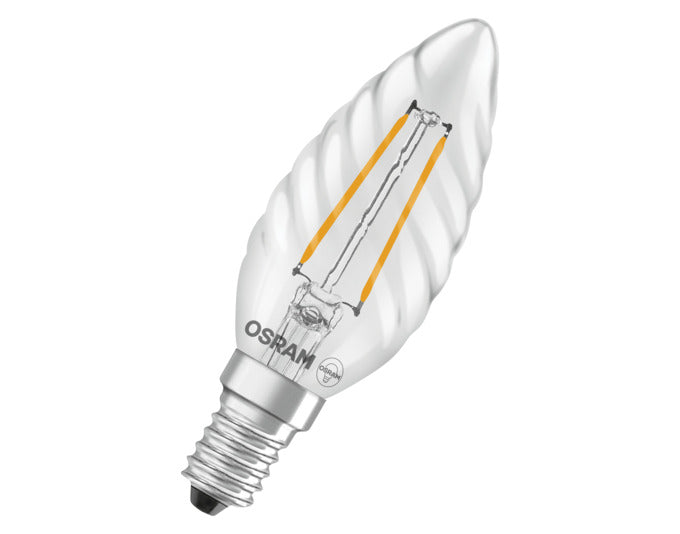 OSRAM LED-Lampe Retrofit Star Classic BW E14 1.8W 250lm clear Warm White in  präsentiert im Onlineshop von KAQTU Design AG. Leuchtmittel ist von OSRAM