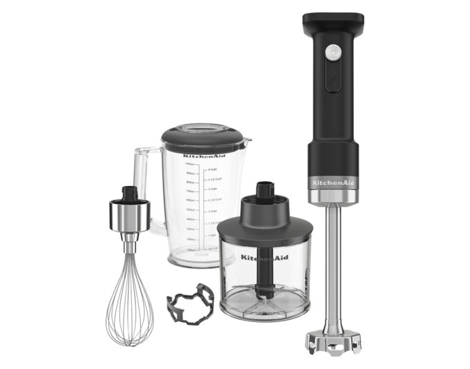KITCHENAID Stabmixer kabellos mit Zubehör exkl. Akku schwarz matt in  präsentiert im Onlineshop von KAQTU Design AG. Küchengerät ist von KITCHEN AID