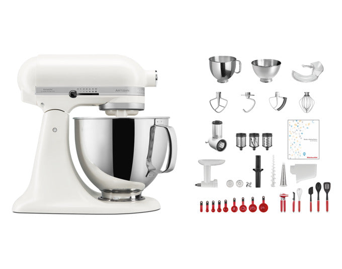 KITCHENAID Küchenmaschinenset Swiss Anniversary KSM200 4.8 l weiss in  präsentiert im Onlineshop von KAQTU Design AG. Küchengerät ist von KITCHEN AID