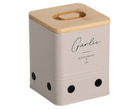 ZELLER Vorratsdose Garlic mit Bambusdeckel greige 1300 ml 11.5x11.5x14.4 cm