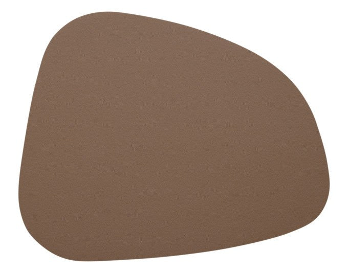 Zweifarbiges Tischset aus Kunstleder in Beige und Braun, rechteckige Form, Grösse 42 x 34 cm, glatte PVC-Oberfläche von Zeller Present.