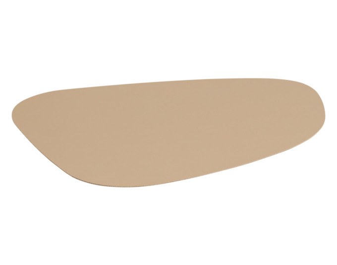 Zweifarbiges Tischset aus Kunstleder in Beige und Braun, rechteckige Form, Grösse 42 x 34 cm, glatte PVC-Oberfläche von Zeller Present.