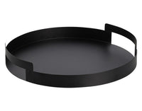 ZELLER Serviertablett Metall schwarz ø 33x5.5 cm