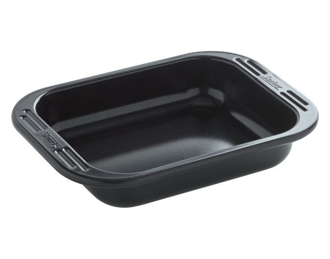 SPRING Bräter-Set Culinar Pure in Schwarz: drei rechteckige Bräter aus aluminisiertem Stahl mit Antihaftbeschichtung und integrierten Griffen.