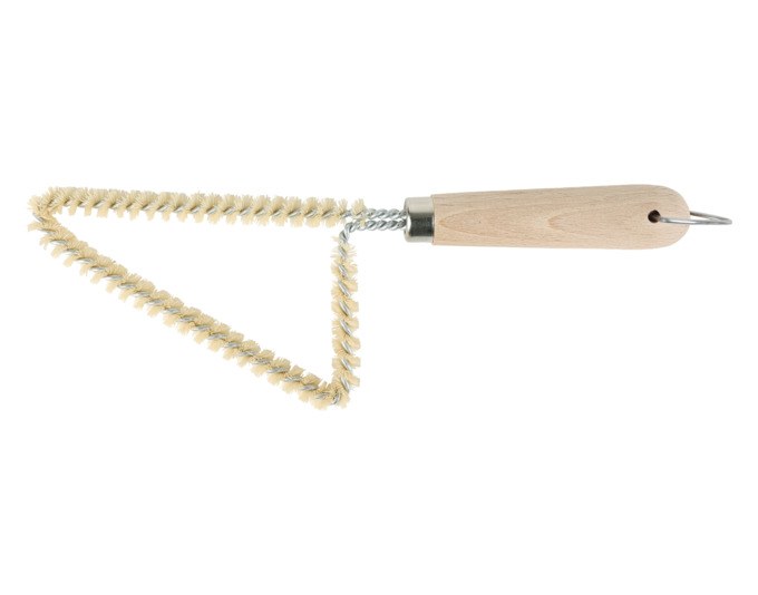 Fugenbürste aus unbehandeltem Buchenholz mit schmalem Griff und hartem Fibre-Borstenbesatz, Länge 23.5 cm, Naturfarben.