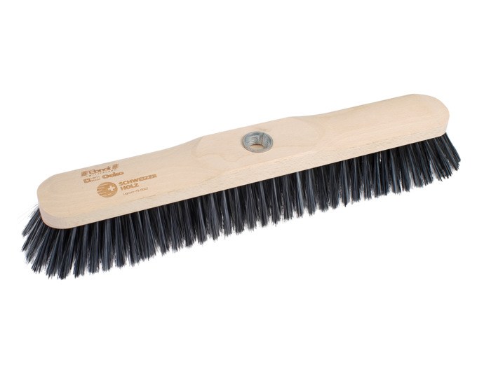 Bodenwischer EBNAT Krex 40 cm ohne Stiel, Korpus aus rohem Schweizer Buchenholz mit Polyesterborstenfeld aus langen und kurzen Fasern.