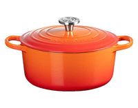 LE CREUSET Signature round roasting pan, oven red, Crucible, 26 cm, 5.3 l
