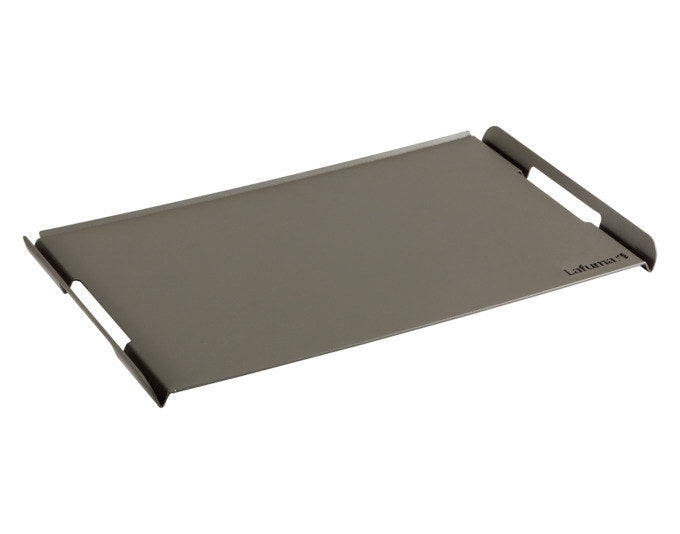 Graues Tablett Next Evo Tray in Titane von Lafuma, rechteckig, von schräg oben